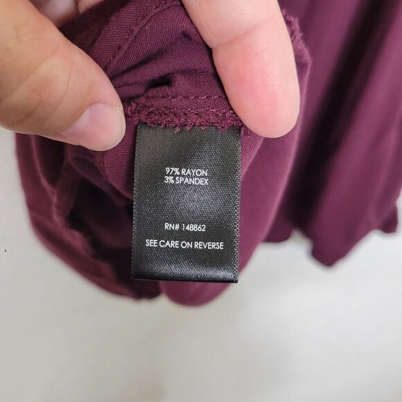 Torrid 4X Fit and Flare Burgundy Button Front Camisole Rayon Blouse Tank Top - Picture 6 of 7